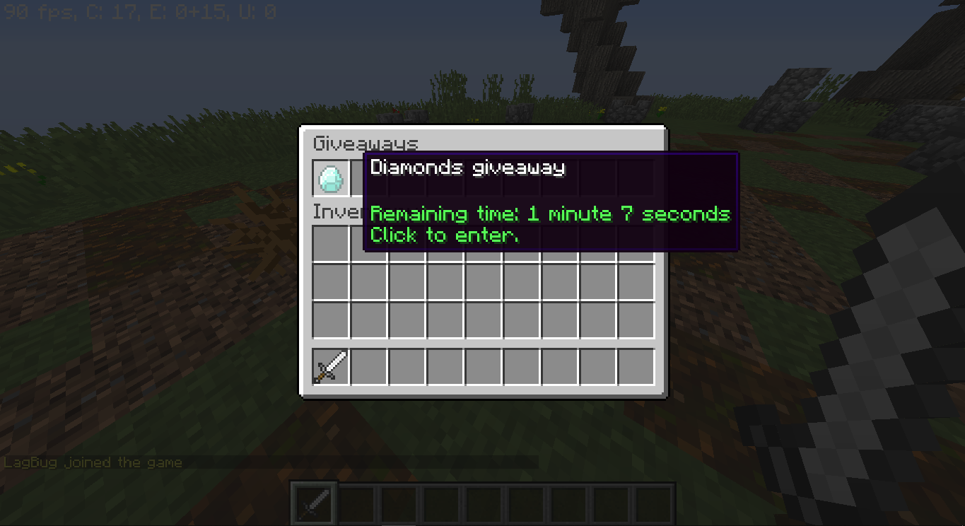 Giveaways, Giveaway anything to your players, just like in Discord [1.8 -  1.17]