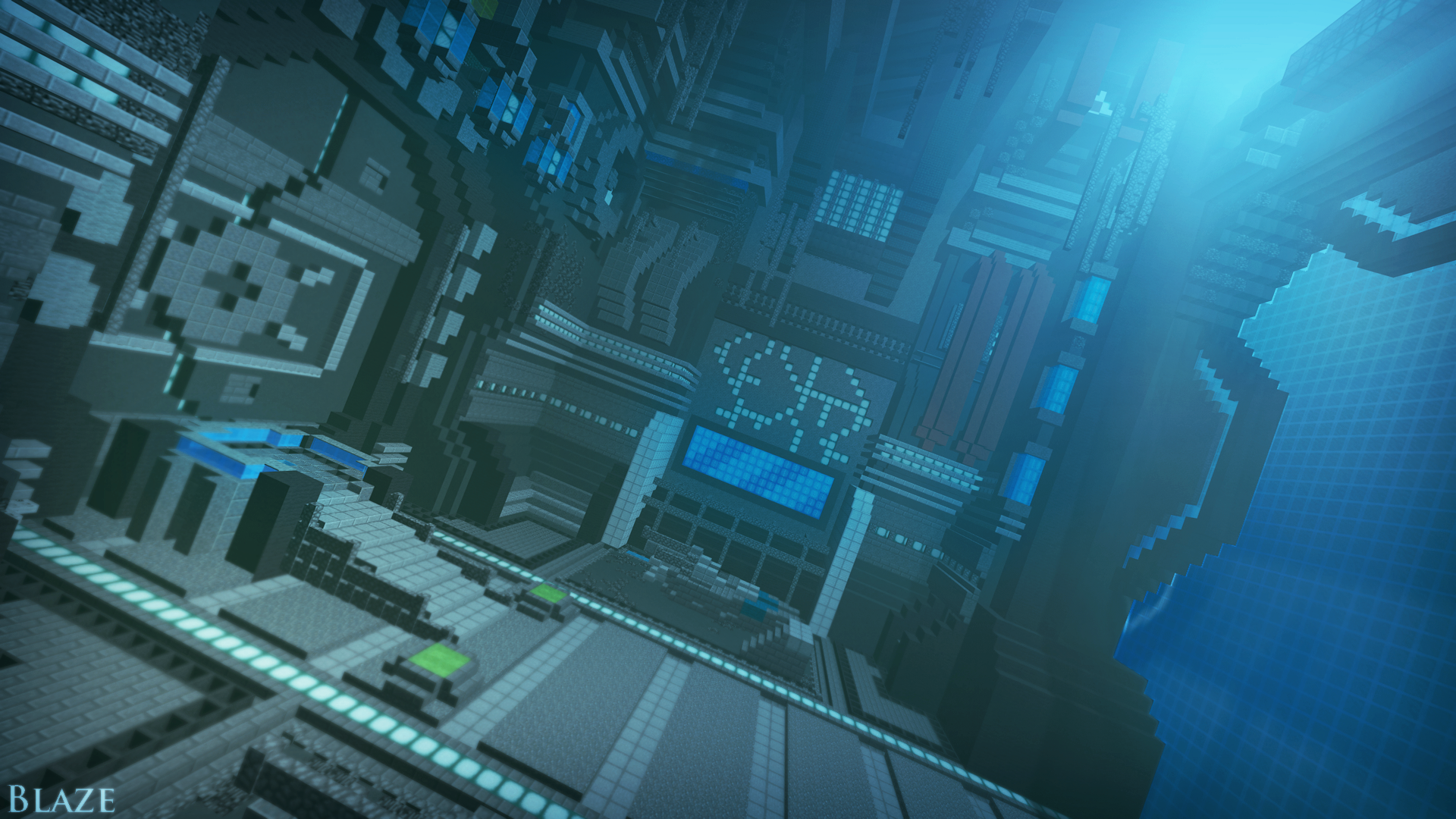 Sci-Fi Spawn. Sci-Fi база в Minecraft. База в МАЙНКРАФТЕ В стиле киберпанк. Sci Fi лобби.