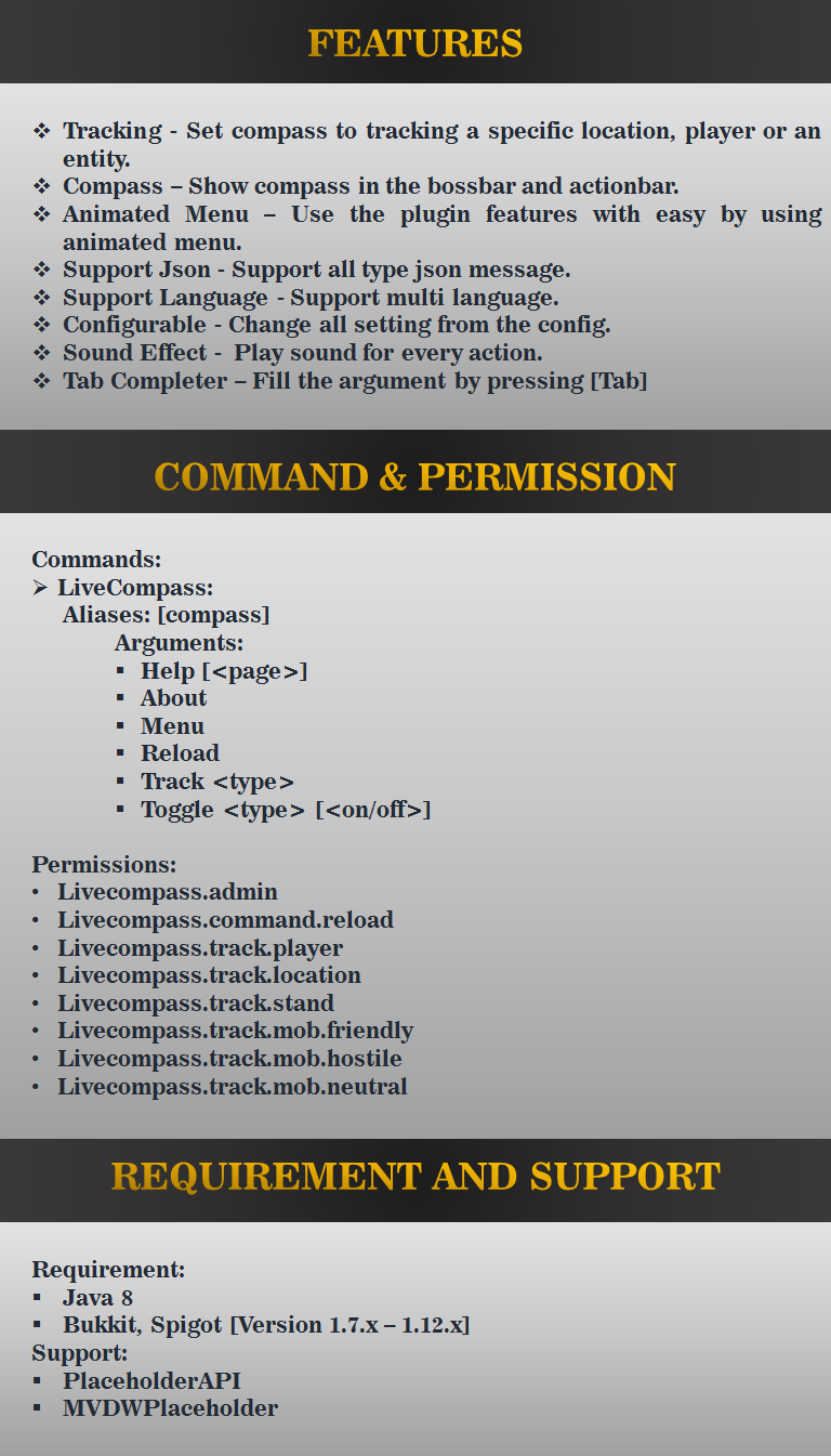 Live Compass Premium 1 9 X 1 13 X Spigotmc High Performance Minecraft