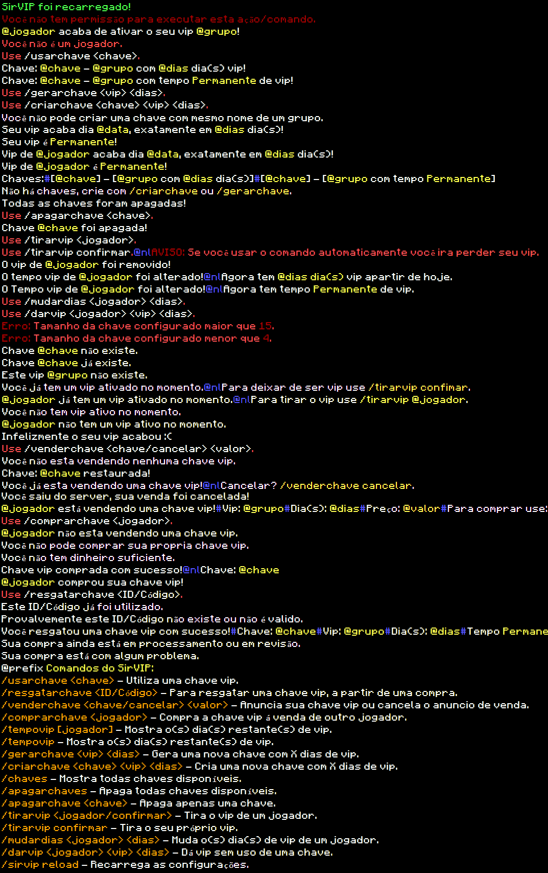SirVIP - O Seu Melhor Plugin de VIP ! | SpigotMC - High Performance ...